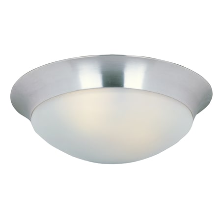Maxim Lighting Essentials 3-Light 16.5" Wide Satin Nickel Flush Mount Light 5852FTSN